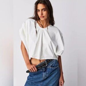 NWT -- Free People We The Free -- On The Up Oversized Tee